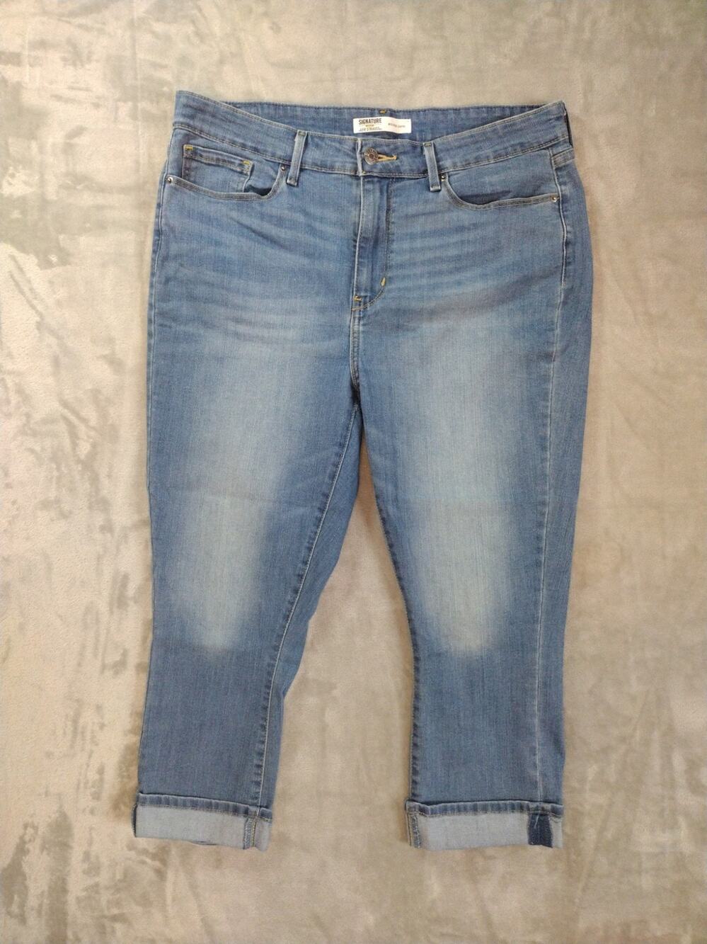 Levis 515 Capri Jeans Womens 14 Light Wash Mid Rise Cuffed Casual Americana Y2K
